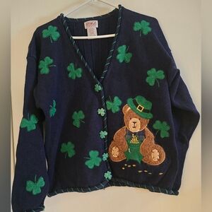 Vtge PBJ Sport St Patrick Cardigan